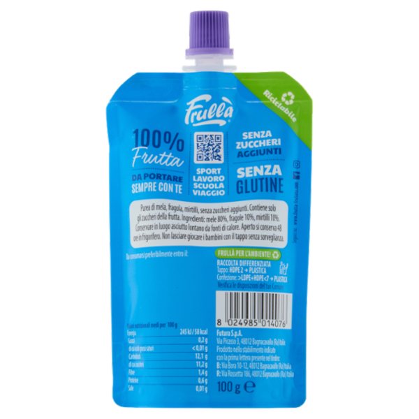 Frullà Mela Fragola Mirtilli Senza Zuccheri Aggiunti* 100 g