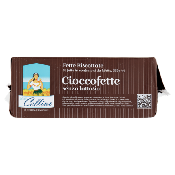 F.lli Cellino Cioccofette senza lattosio Fette Biscottate 360 g