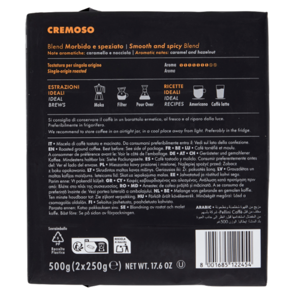 Pellini Cremoso Macinato Moka & Filtro 2 x 250 g