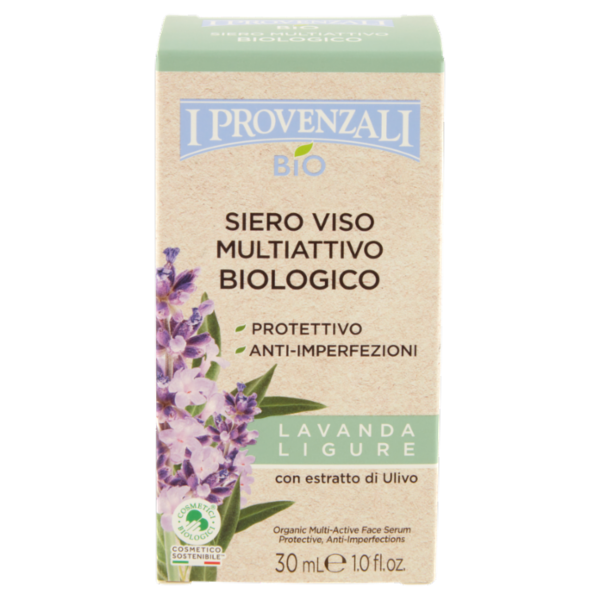 I Provenzali Bio Siero Viso Multiattivo Biologico Lavanda Ligure 30 mL