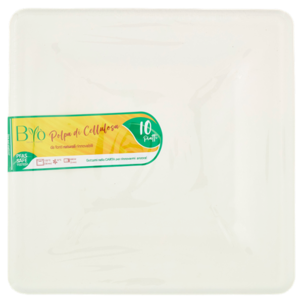 Biò Piatti Polpa di Cellulosa 10 pz