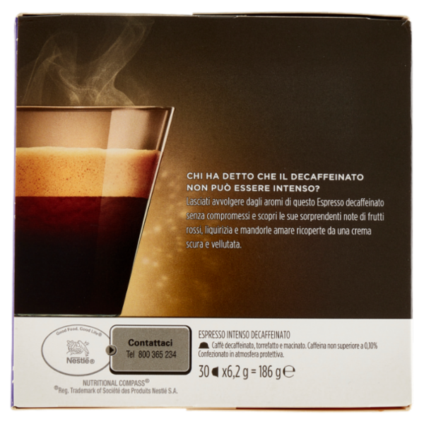 NESCAFÉ DOLCE GUSTO Espresso Intenso Decaffeinato Caffè 30 capsule 186 g