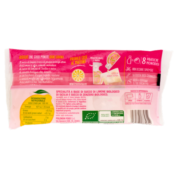 ActiLemon Succo di Limone e Zenzero 8 x 15 ml