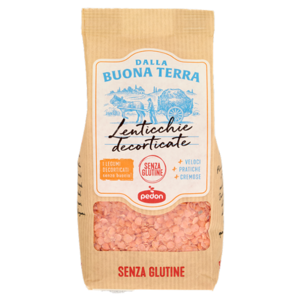 Dalla Buona Terra pedon Senza Glutine Lenticchie decorticate 350 g