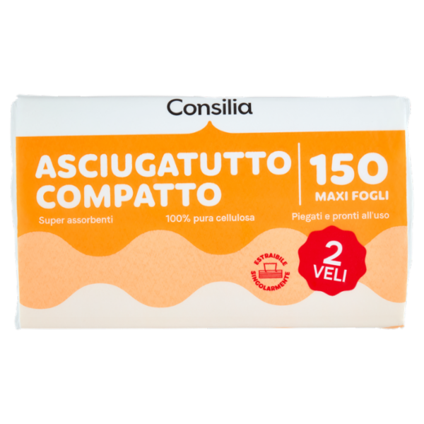 Consilia Asciugatutto 2 Veli Compatto 150 Maxi Fogli