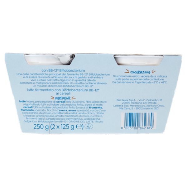 Selex Vivi Bene Yogurt con Bifidus Bianco e Cereali 2x125 g
