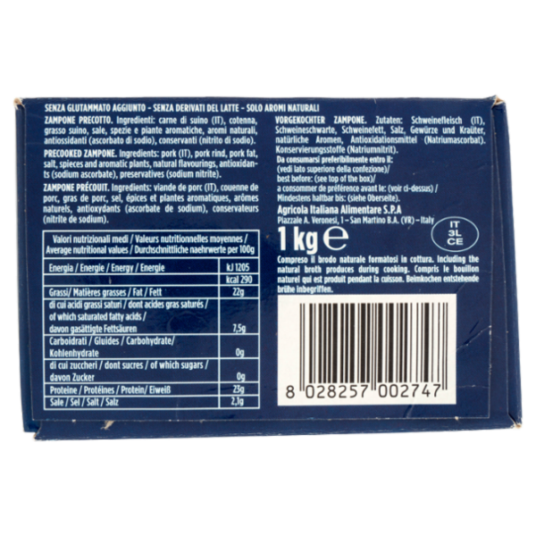 Fini lo Zampone 100% Italiano 1 Kg