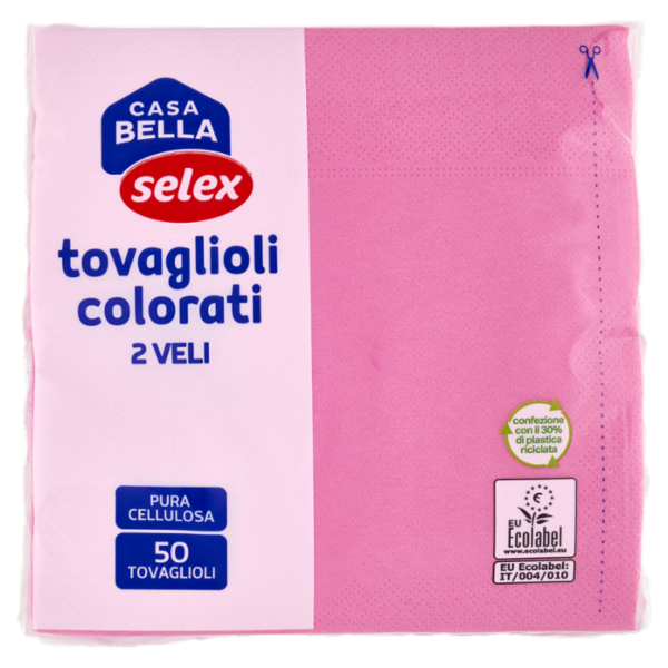 Selex Casa Bella Tovaglioli 2 Veli 33x33 cm Fucsia 50 pezzi