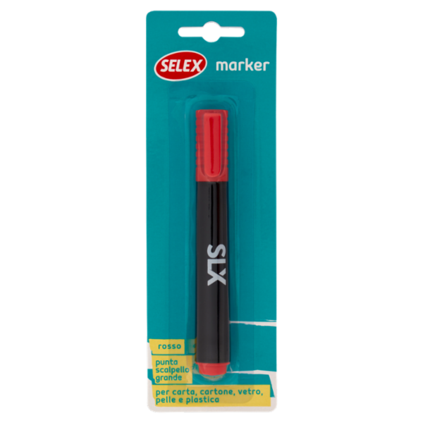 Selex Marker con Punta a Scalpello Rosso
