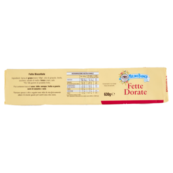 Mulino Bianco Fette Biscottate Dorate 2 pacchi 630g