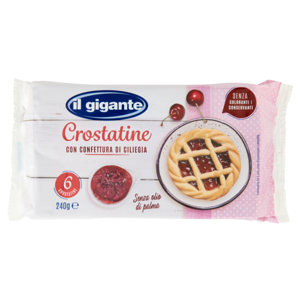 IL GIGANTE Crostatine con Confettura di Ciliegia 6 x 40 g