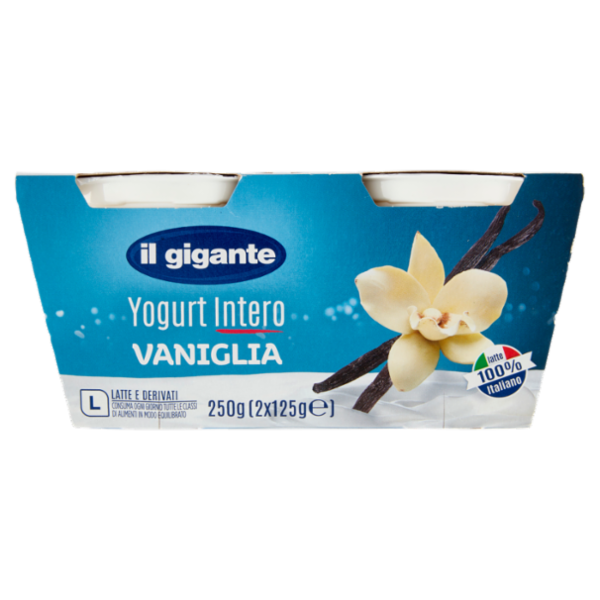 IL GIGANTE Yogurt Intero Vaniglia 2 x 125 g