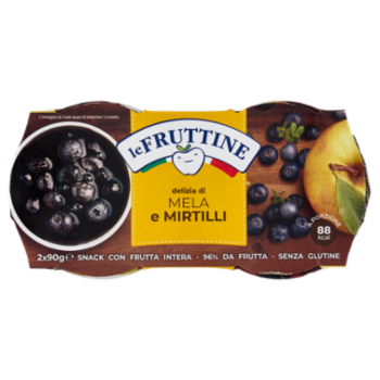Le Fruttine Delizia Di Mela e Mirtilli 2 x 90 g