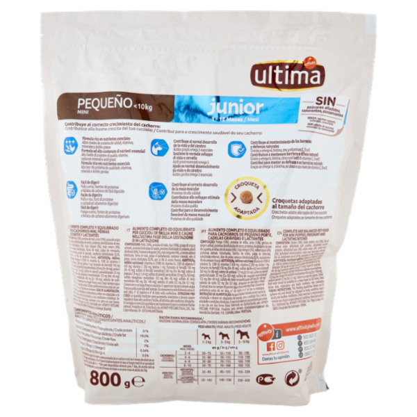 ultima Dog Mini <10kg junior 2-10 Mesi Pollo 800 g