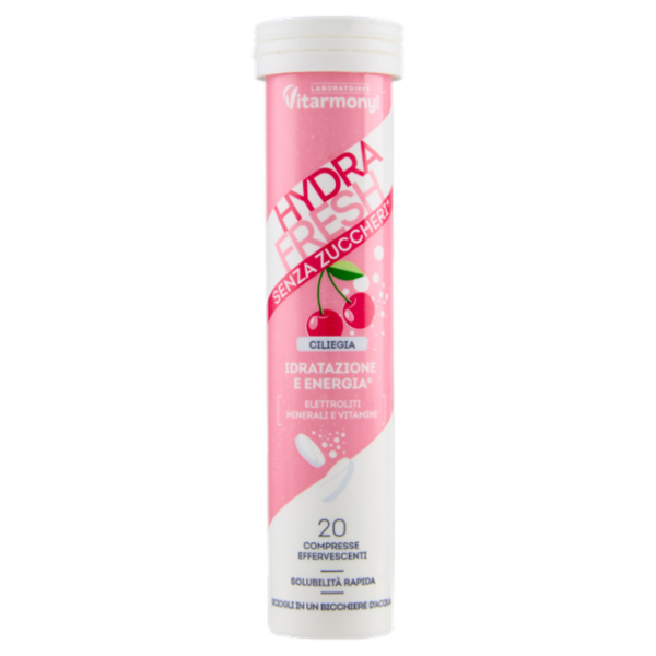 Laboratoires Vitarmonyl Hydra Fresh Ciliegia 20 Compresse Effervescenti 58 g