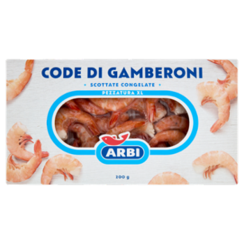 Arbi Code Di Gamberoni Scottate Congelate Pezzatura XL 200 g