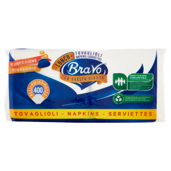Bravo Lunch Tovaglioli 400 pz