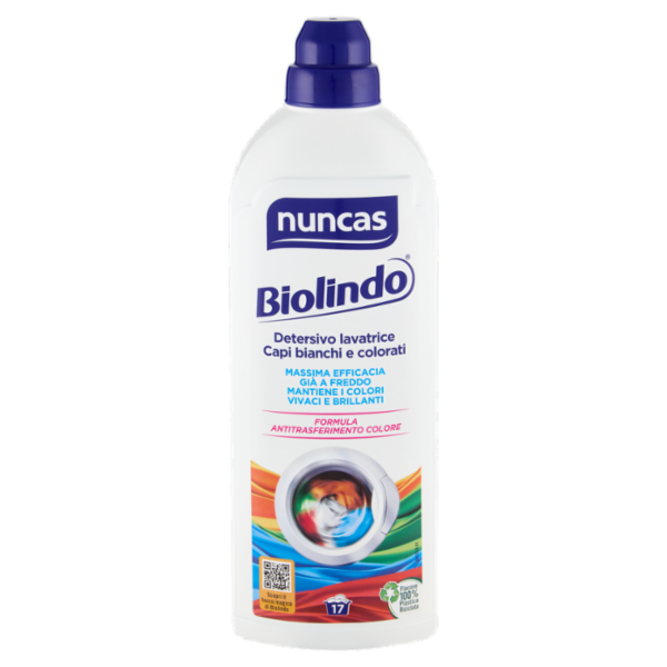 nuncas Biolindo Detersivo lavatrice Capi bianchi e colorati 1 l
