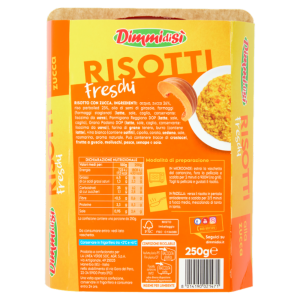 DimmidiSì Risotti Freschi alla Zucca 250 g