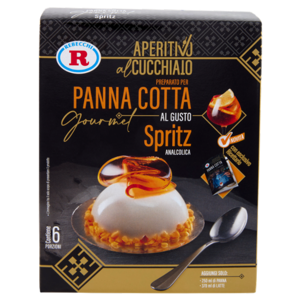 Rebecchi Pasticceria Creativa Preparato per Panna Cotta Gourmet al Gusto Spritz 89,5 g