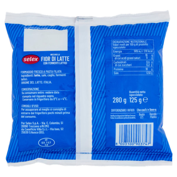 Selex Mozzarella Fior di Latte 125 g