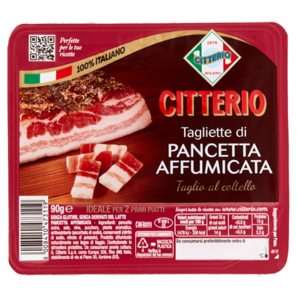 Citterio Tagliette di Pancetta Affumicata 90 g