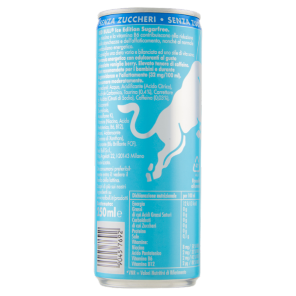 Red Bull Energy Drink, Gusto Iced Vanilla Berry Senza Zuccheri, 250 ml