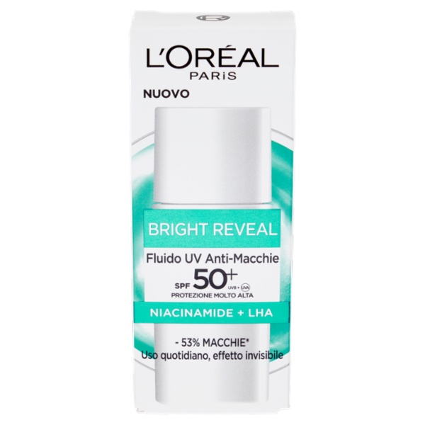 L'Oréal Paris Bright Reveal Fluido UV Anti-Macchie SPF 50+ 50 ml