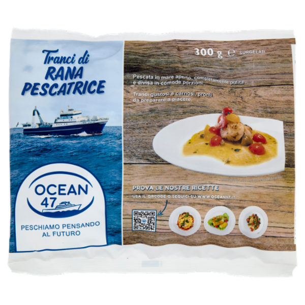 Ocean 47 Tranci di Rana Pescatrice Surgelati 300 g