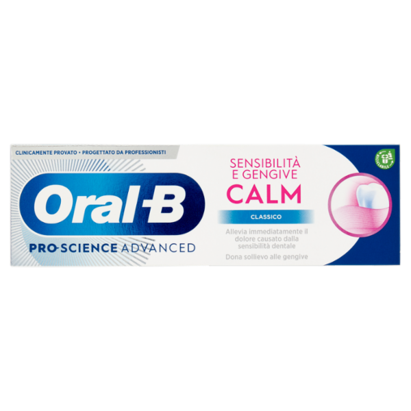 Oral-B Pro-Science Advanced Dentifricio Sensibilità e Gengive Calm Classico 75 ml