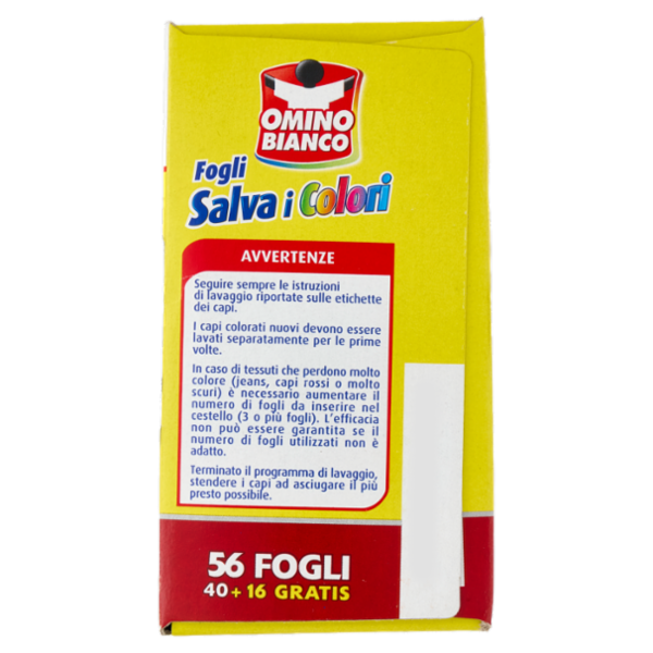 Omino Bianco Fogli Salva i Colori 56 pz