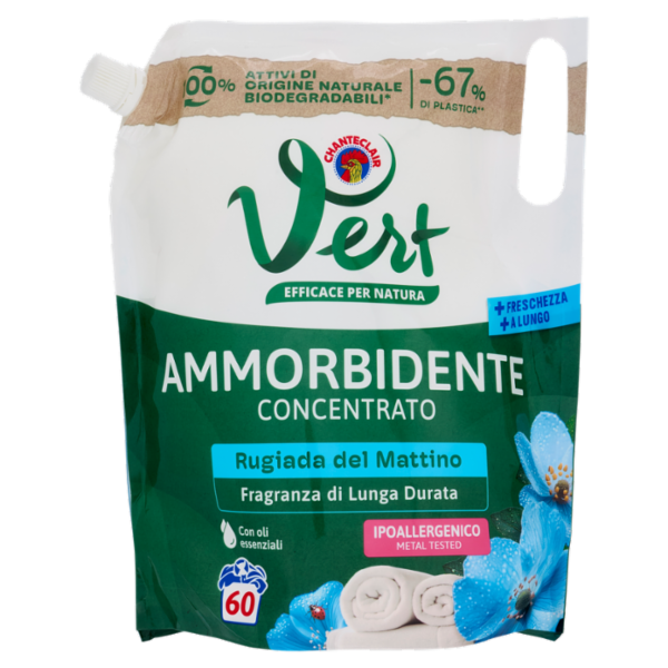 Vert di Chanteclair Ammorbidente Concentrato Rugiada del Mattino 1200 ml