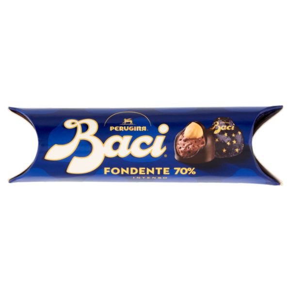 BACI PERUGINA Fondente 70% Cioccolatini Fondenti ripieni al Gianduia Tubo 37,5g