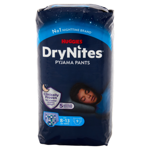 Huggies DryNites Pyjama Pants Age 8-13 30-48 Kg 9 pz