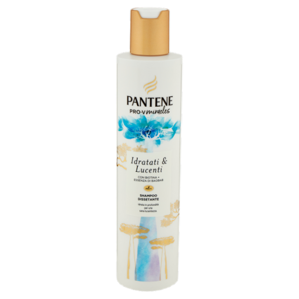 Pantene Pro-V Miracles Idratati & Lucenti con Biotina+Essenza di Baobab Shampoo Dissetante 225 ml