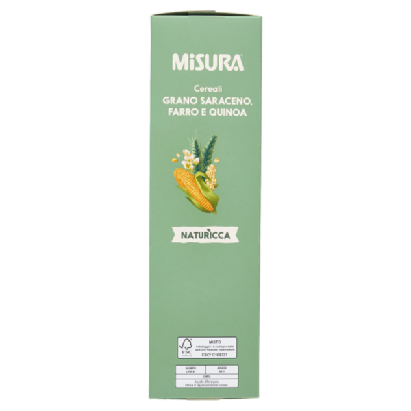 Misura Naturìcca Cereali Grano Saraceno, Farro e Quinoa Plant Based 350 g