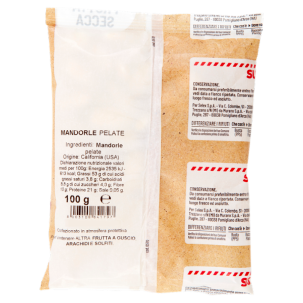 Sù Frutta Secca Mandorle Pelate 100 g