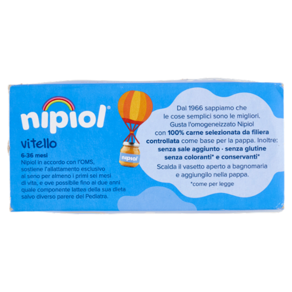 nipiol vitello omogeneizzato con carne e cereale 2 x 80 g