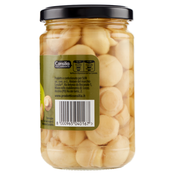 Consilia Funghetti Interi in Olio di Semi di Girasole 285 g