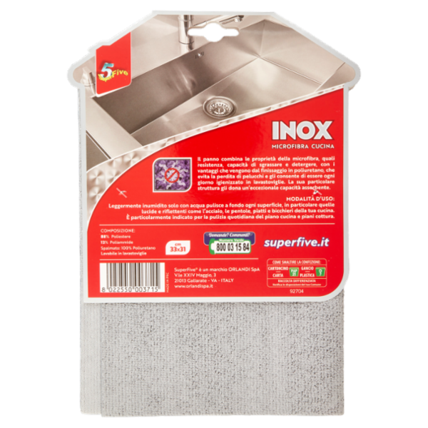 Super5 Inox Microfibra Cucina 1 pz