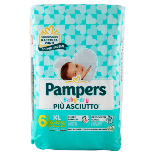 Pampers Baby-dry 6 XL 17 pz