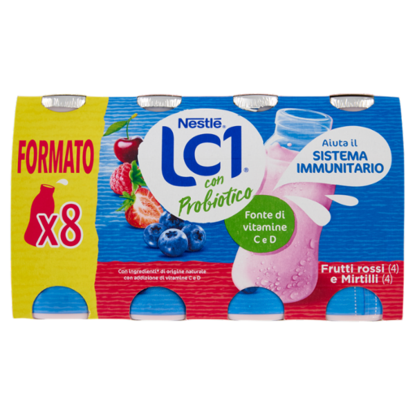 NESTLÉ LC1 con Probiotico Frutti rossi e Mirtilli 8x90g