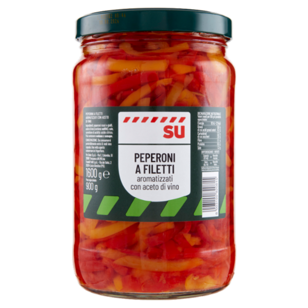 Sù Peperoni a Filetti Aromatizzati con Aceto di Vino 1,6 kg