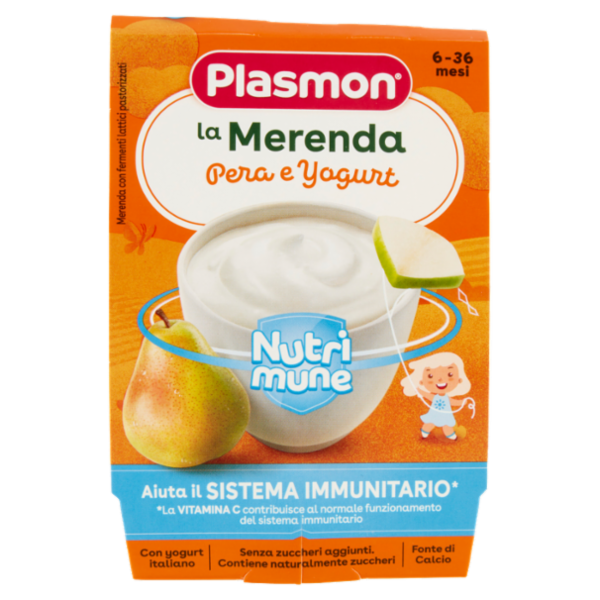 Plasmon la Merenda Pera e Yogurt Nutri mune 2 x 120 g