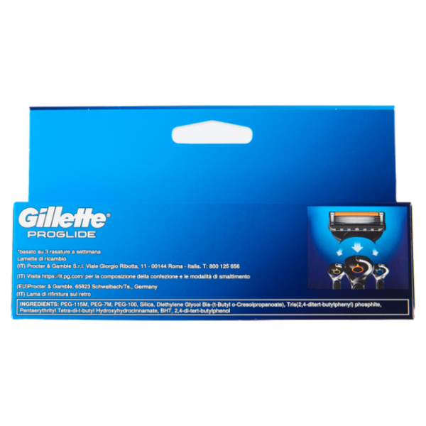 Gillette Proglide Lamette di ricambio per Rasoio da Uomo, 6 Ricariche