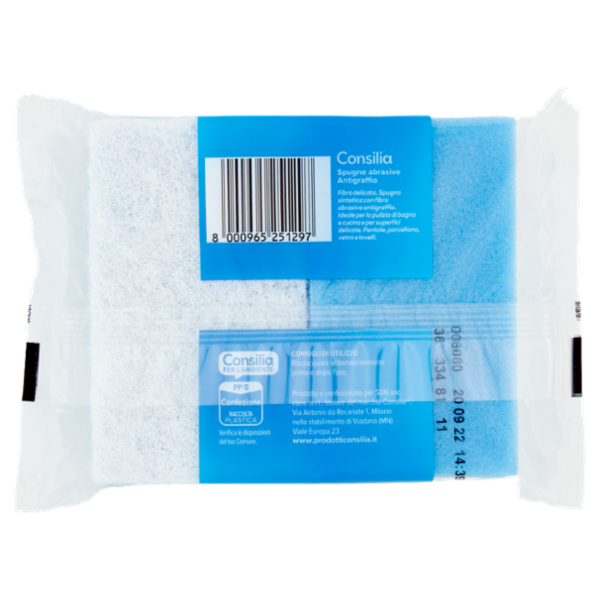 Consilia Spugne Abrasive Antigraffio Doppio Uso 2 pezzi