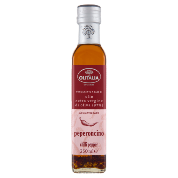 Olitalia Gourmet Condimento a Base di olio extra vergine di oliva (97%) peperoncino 250 ml