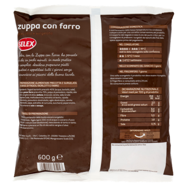 Selex Zuppa con Farro Surgelata 600 g