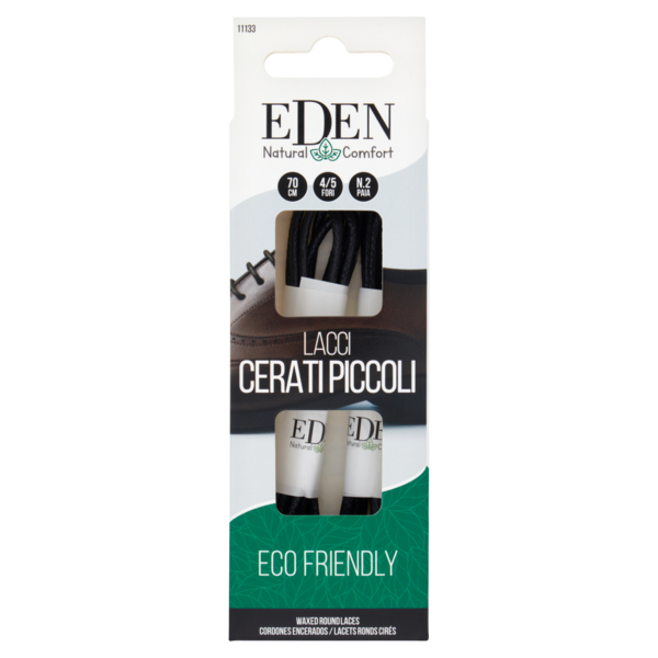 Eden Natural Comfort Lacci Cerati Piccoli 70 cm 4/5 Fori 2 Paia
