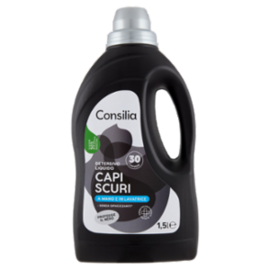 Consilia Detersivo a Mano e In Lavatrice Liquido Capi Scuri 30 Lavaggi 1,5 L